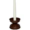 Caspal Brown Small Chocolate Matt Candlestick -italian Design In Brown
