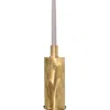 Caspal Gold Large Moiré Brass Candleholder – Italian Artisanal Design In Gold