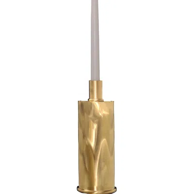 Caspal Gold Large Moiré Brass Candleholder – Italian Artisanal Design