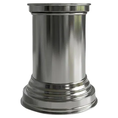 Pre-owned Caspal Italian Mirror-polished Aluminum Side Table By Federica Paoli, 2025 In Gray