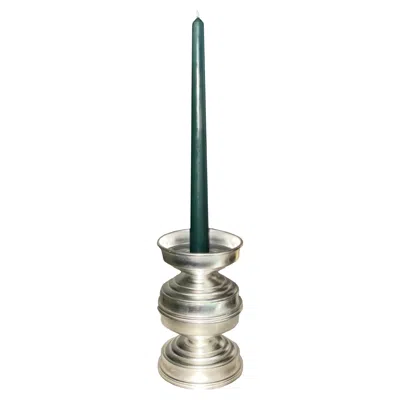 Pre-owned Caspal Set Of 20 Italian Silver Plated Brass Candle Holders By Federica Paoli