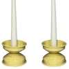 Caspal Yellow Gift Set Small Butter Glossy Candlesticks – Handmade Italian Design In Yellow