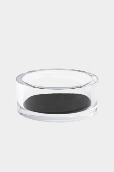 Caspari Acrylic Wine Bottle Coaster In Crystal Clear In Black