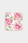 Caspari Bella Rosa Paper Cocktail Napkins In Pink