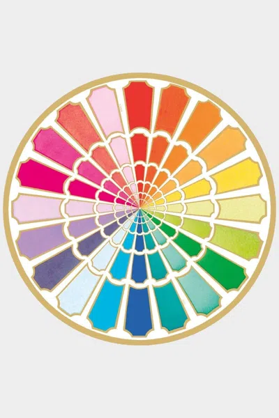 Caspari Color Wheel Round Paper Placemats In Multi