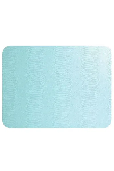 Caspari Lizard Felt-backed Placemat In Robin's Egg Blue