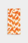 Caspari Modern Moiré Cloth Dinner Napkins In Orange - Each