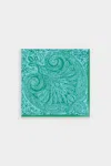 Caspari Paisley Medallion Paper Cocktail Napkins In Turquoise