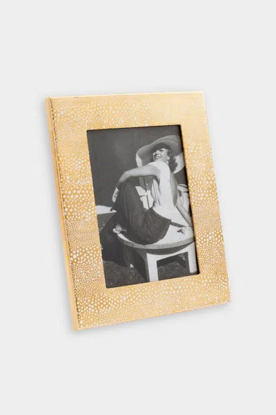 Caspari Pebble Lacquer 5" X 7" Picture Frame In Gold In Neutral