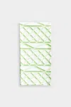 Caspari Trellis Cotton Dinner Napkins In Green & White - Each