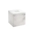 Cassadecor Corden Alabaster Tissue Box Cover In White