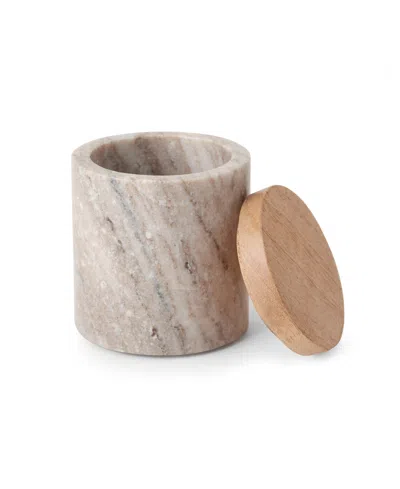 Cassadecor Dalton Marble Jar In Beige