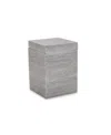 Cassadecor Dune Textured Resin Bathroom Jar In Gray