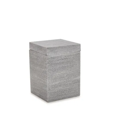 Cassadecor Dune Textured Resin Bathroom Jar In Gray