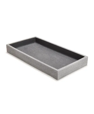 Cassadecor Dune Textured Resin Bathroom Tray In Gray