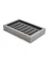 Cassadecor Dune Textured Resin Soap Dish In Gray