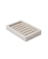 Cassadecor Dune Textured Resin Soap Dish In Ivory