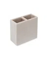 Cassadecor Dune Textured Resin Toothbrush Holder In Ivory