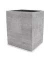 Cassadecor Dune Textured Resin Waste Basket In Gray