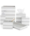 Cassadecor Lacquer Stripe Bath Accessory Collection Bedding In White