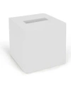 Cassadecor Lacquer Tissue Box Cover In White