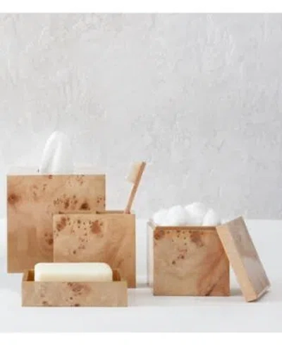 Cassadecor Petra Burl Wood Bath Accessories In Burled Wood