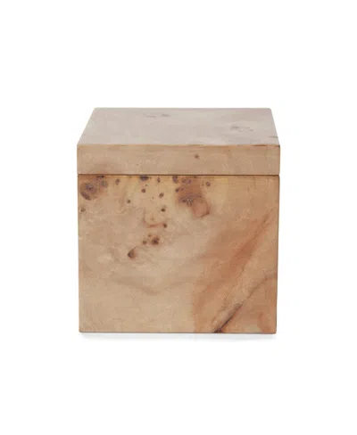 Cassadecor Petra Burl Wood Bathroom Storage Jar In Burled Wood