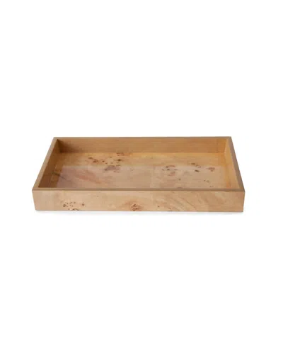 Cassadecor Petra Burl Wood Bathroom Tray In Burled Wood