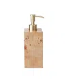 Cassadecor Petra Burl Wood Soap/lotion Dispenser In Burled Wood