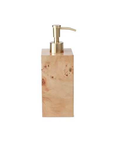 Cassadecor Petra Burl Wood Soap/lotion Dispenser In Burled Wood