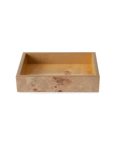 Cassadecor Petra Burl Wood Soap Dish In Burled Wood