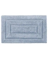Cassadecor Signature 100% Cotton Bath Rug 20" X 32" In Smoke Blue