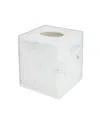 Cassadecor Tribeka Resin Tissue Box Cover In White