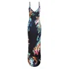 Cassandra Hone Women's Black / Blue Silk Slip Dress - Jungle Depths Print In Black/blue