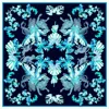 Cassandra Hone Women's Blue Aqua Jungle Large Square Silk Scarf In Blue