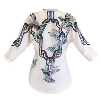 Cassandra Hone Women's Kimono Blouse - White
