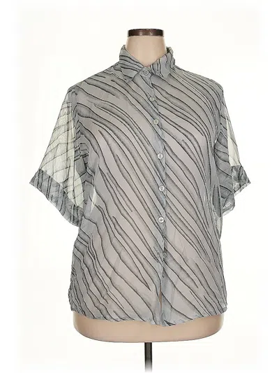 Pre-owned Cassee's Short Sleeve Blouse In Gray