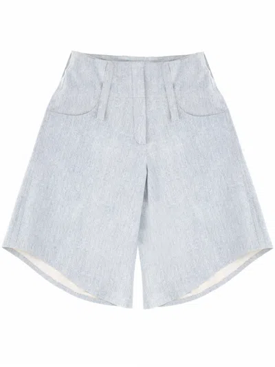 Cassell Court Leather Basketball Short Denim In Blue