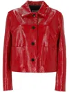 Cassell Embossed-effect Leather Jacket In Red