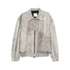 Cassell Collared Zip Jacket In Gray