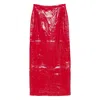 Cassell Embossed-effect Midi Skirt In Red