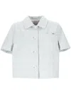 Cassell Light Blue Denim Bowling Shirt In Blue