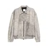 Cassell Collared Zip Jacket In Gray