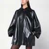 Cassell Oversized Black Leather Jacket