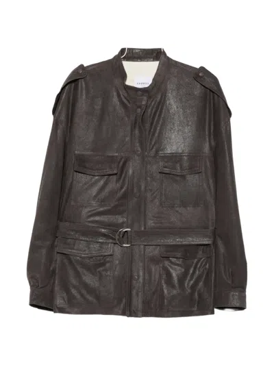 Cassell Sahariana Belted Jacket In Brown