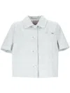 Cassell Light Blue Denim Bowling Shirt In Blue