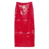 Cassell Embossed-effect Midi Skirt In Red
