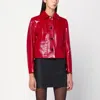 Cassell Embossed-effect Leather Jacket In Red
