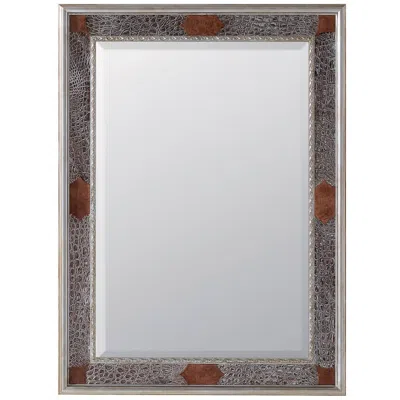 Pre-owned Cassigoli Crocodile Mirror With Silver Leaf