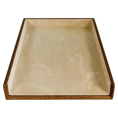 Pre-owned Cassigoli Crocus Chocolate Paper Tray A4 In Brown